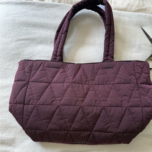 Athleta Quilted Tote Bag in Dark Purple - Picture 3 of 7